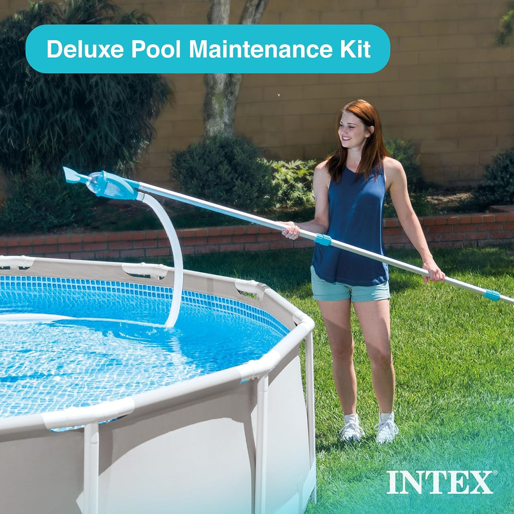 INTEX 26373EH Ultra XTR 32ft x 16ft x 52in Above Ground Swimming Pool Set with Sand Filter Pump and Deluxe Maintenance Cleaning Kit (2-Pack)