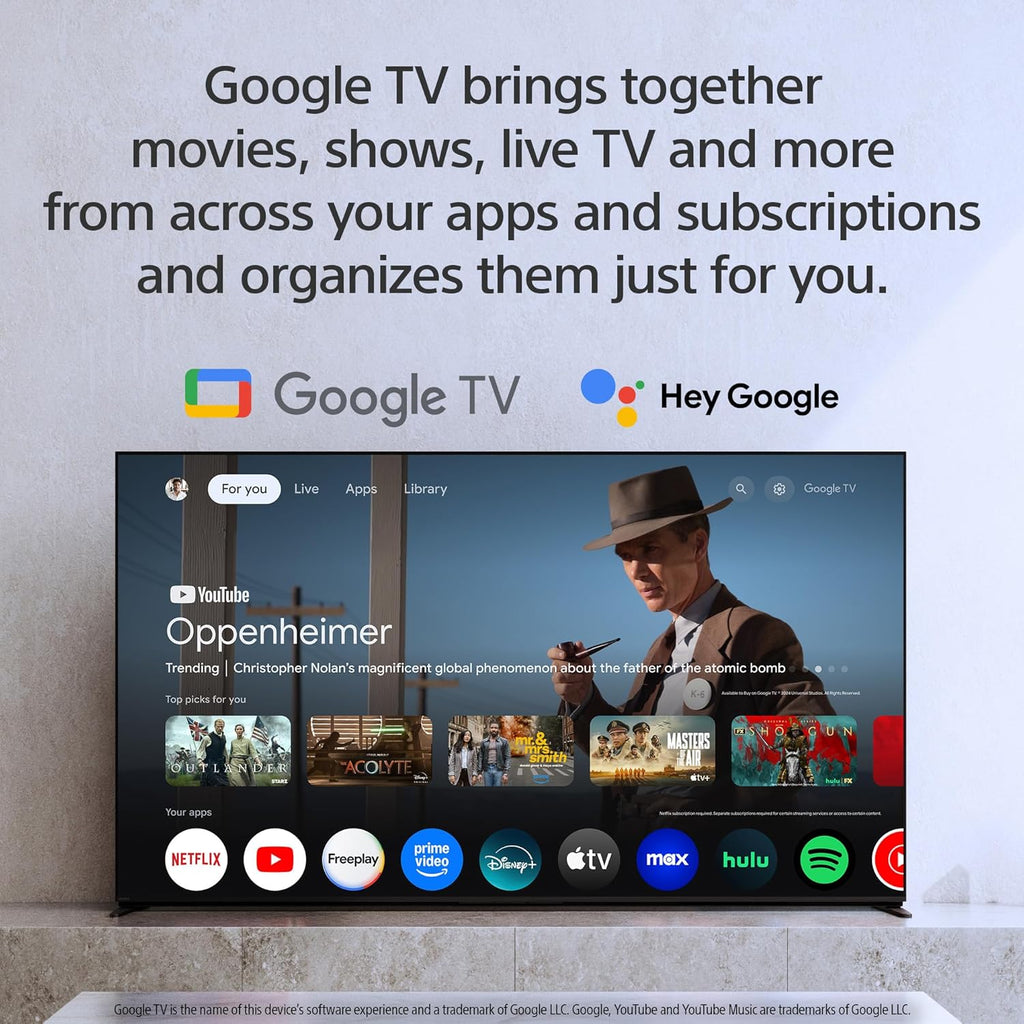 Sony BRAVIA 5 65 Inch TV, Mini LED, 4K Smart Google TV, XR Processor with AI Technology,120hz Television with Dolby Vision/Atmos, Exclusive Features for PlayStation®5, K-65XR50, 2025 Model (Renewed)