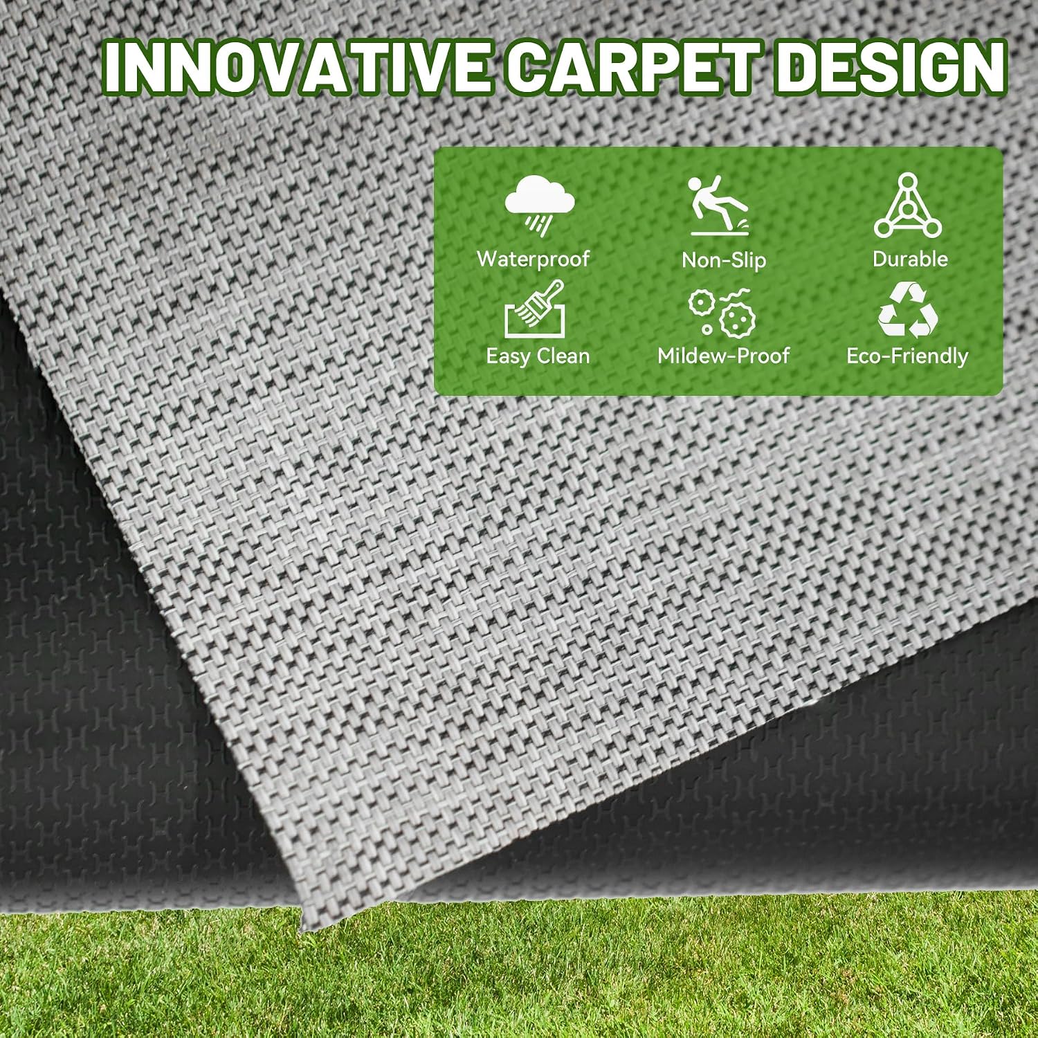 6x9 FT Outdoor Resin Storage Shed with Mats, All-Weather Sloping Plastic Storage Sheds with Lockable Doors & Vents, Outside Tool Storage Shed for Backyard, Garden, Mower, Bike & Pool Equipment