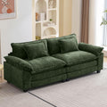 Oprisen 86' Modular Sectional Sofa, Comfy Cloud Couch Sectional Sofa, Chenille Sofa Sleeper Deep Seat Sofa with Throw Pillows for Living Room (Green, 86'- Loveseat)