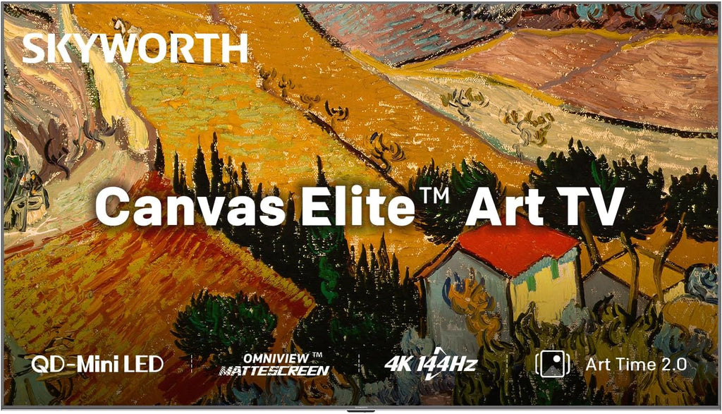 Skyworth 100-Inch Canvas Elite™ Art TV, QD-Mini LED, 4K UHD, GTV, 144Hz, HDMI, USB, Bluetooth