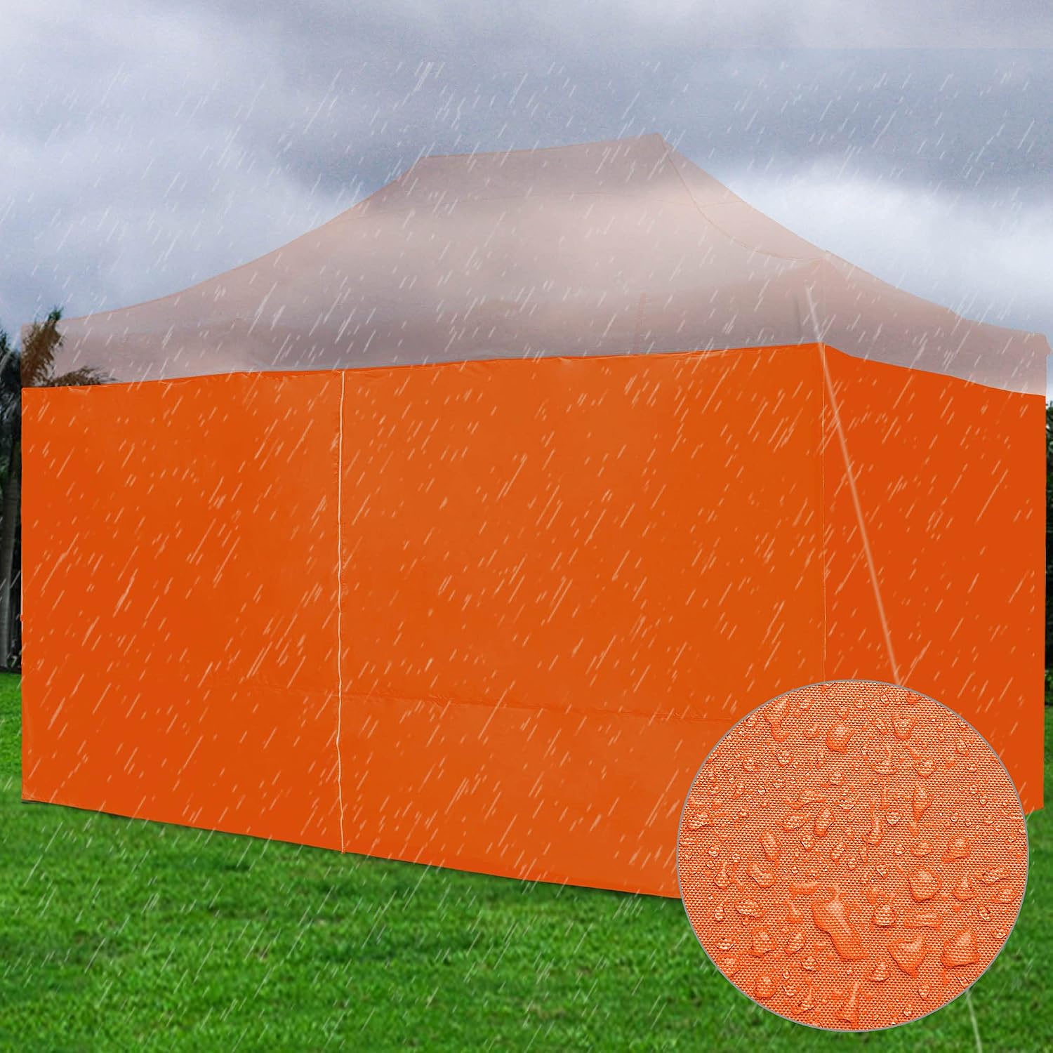 InstaHibit 4 Pack Side Wall for 10x15 Ft EZ Pop Up Canopy Tent UV50+ Zipper 550D (Sidewall Only)