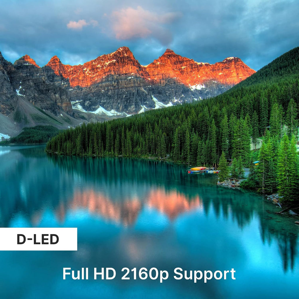 Pyle 65' 2160p UHD Smart TV - Flat Screen Monitor HD DLED Digital/Analog Television w/Built-in WebOS Hub Operating System, HDMI, USB, AV, Full Range Stereo Speaker, Wall Mount, Includes Remote Control