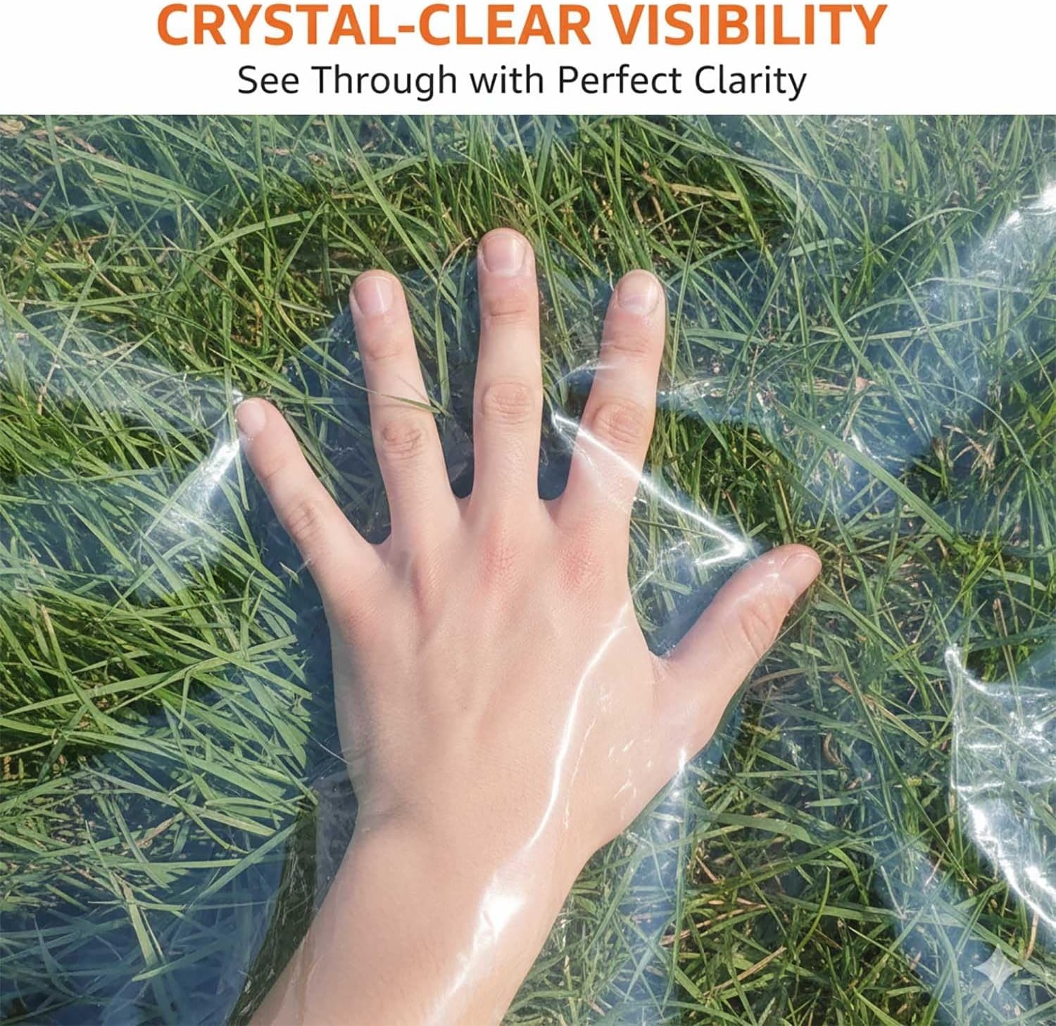 Clear Tarp Waterproof Clear Tarps with Grommets, Heavy Duty Plastic Tarps, 14Mil Thickened Transparent PVC Vinyl Tarpaulin Cover for Patio Pergola Garden Canopy Rainproof(8.5x20ft)