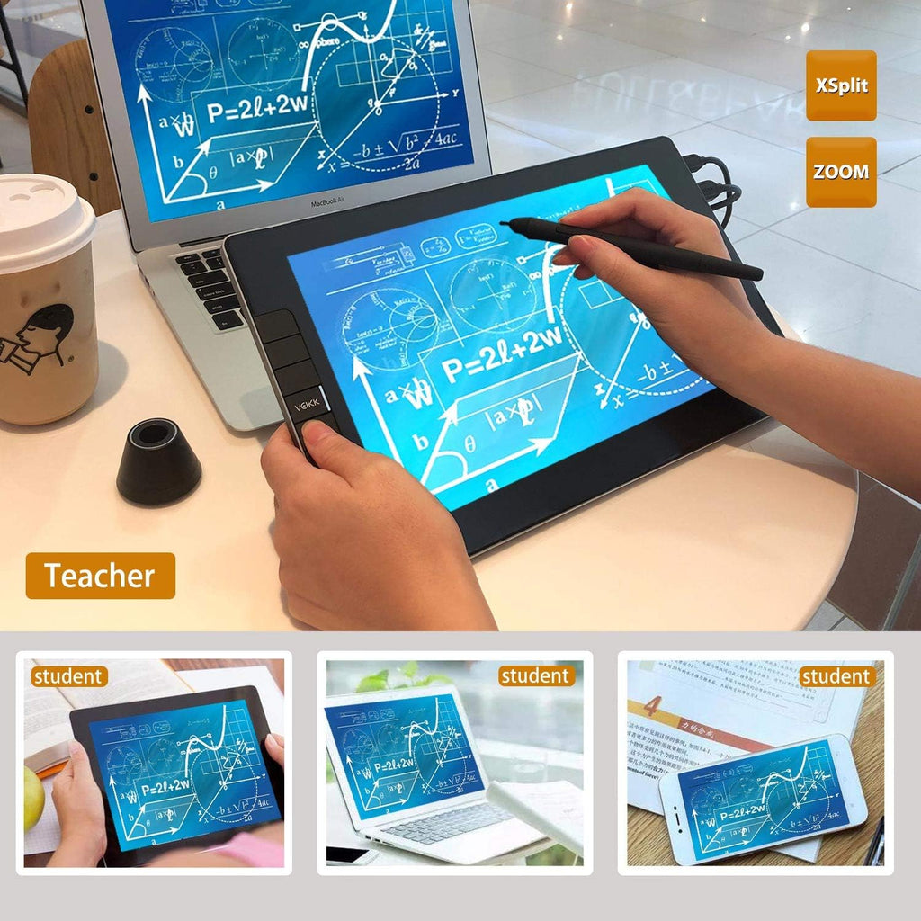 VEIKK VK1200 V2 Drawing Tablet with Screen,11.6-inch Full-Laminated Graphic Drawing Monitor,2 Battery-Free Pens with Tilt Function,6 Customizable Keys,Anti-Glare Glass(Must be Connected to PC to Work)