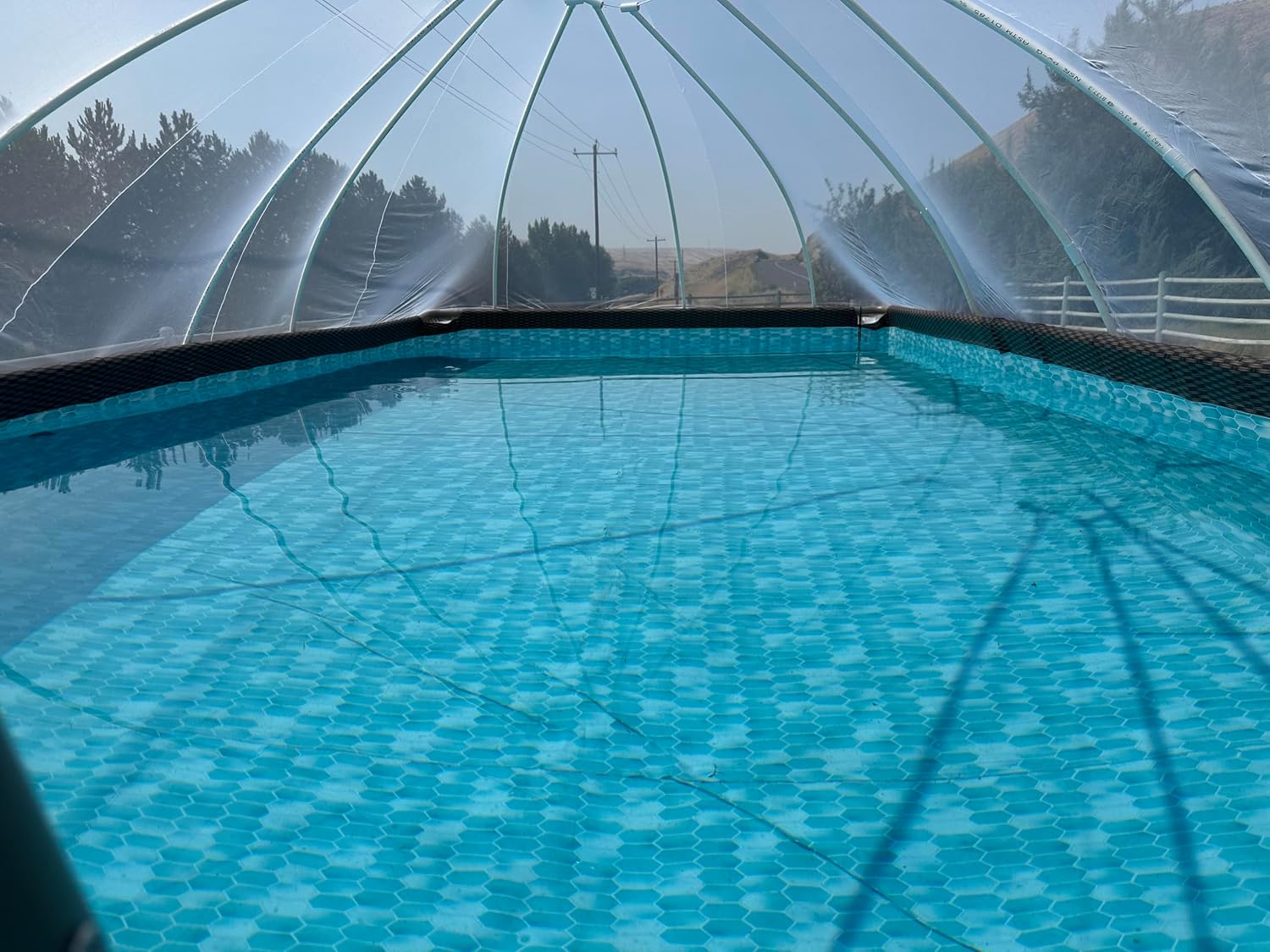 Pool Net Dome for 9' W x 16'-18' Long Rectangual and Oval Pools. 6 of 7 Parts Included. NOT Included are THE Poles Made of Inexpensive PVC Pipe to BE Purchased BY Customer.