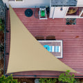 ShadeMart 14' x 18' x 22.8' Sand Beige Sun Shade Sail UPF50 Right Triangle smTAPT08 Canopy Fabric Cloth Screen, Water Air Permeable & UV Resistant, Heavy Duty (We Customize Size)
