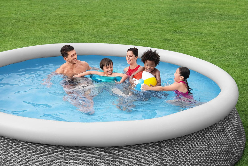 Bestway Fast Set 12' x 30' Inflatable Round Soft Sided Above Ground Pool Set