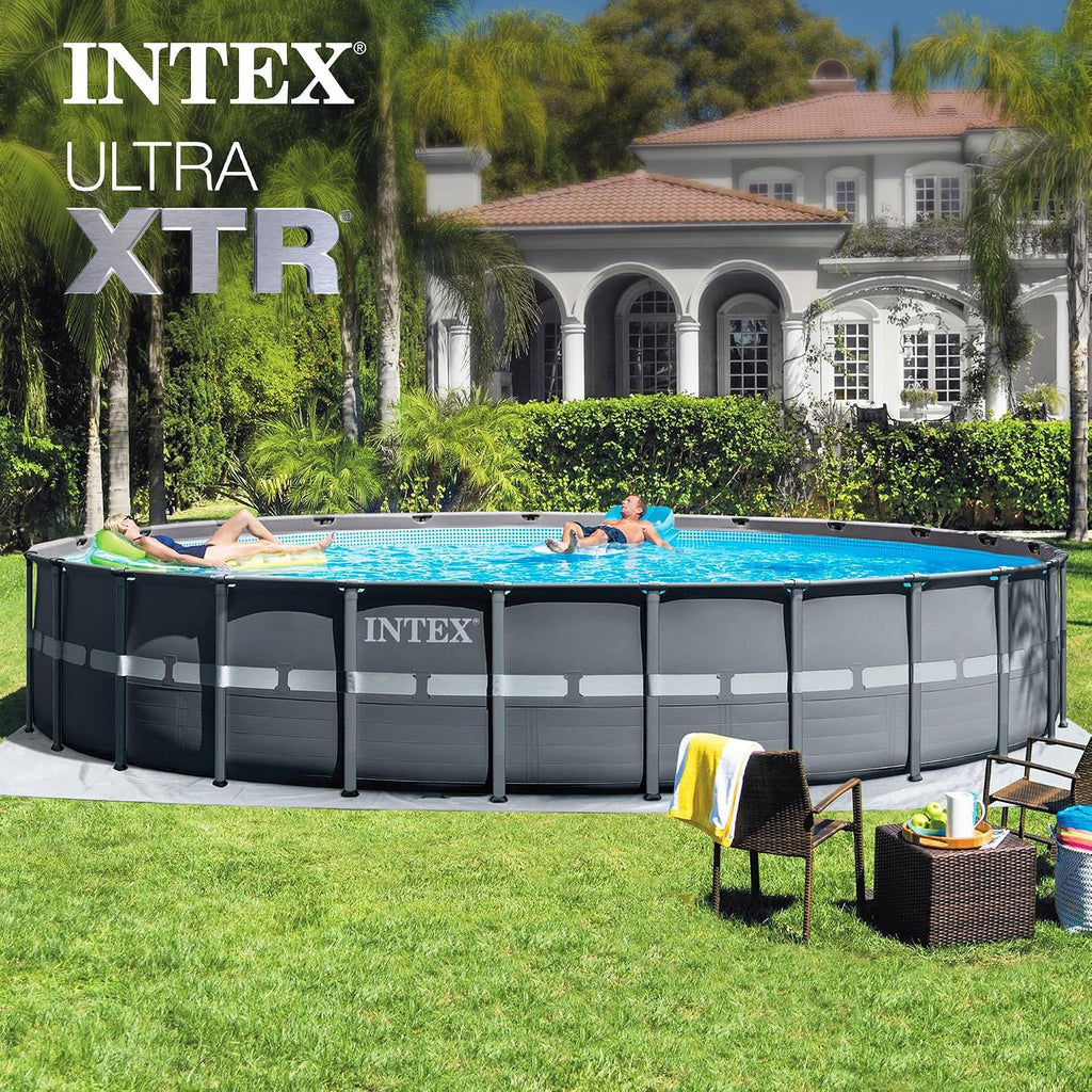 INTEX 26339EH Ultra XTR 24ft x 52in Above Ground Swimming Pool Set with Sand Filter Pump and Deluxe Automatic Vacuum Cleaner.