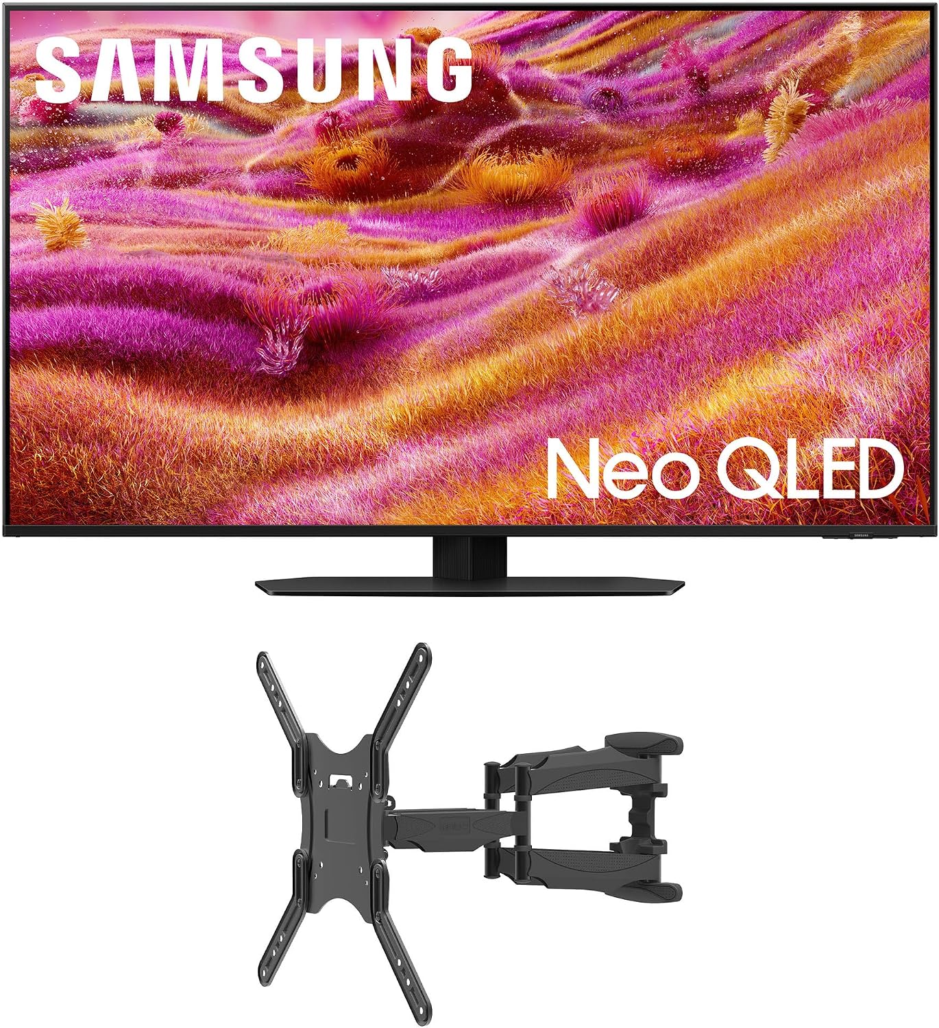 Samsung QN43QN90FAFXZA 43 Inch Neo QLED 4K QN90F Vision AI Smart TV with a Kanto M600 Full Motion Mount (2025)