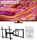 Samsung QN65QN90FAFXZA 65 Inch Neo QLED 4K QN90F Vision AI Smart TV with a Walts Large/Extra Large Full Motion Mount and Amber Protection 3-Outlet-Surge Surge Protector (2025)