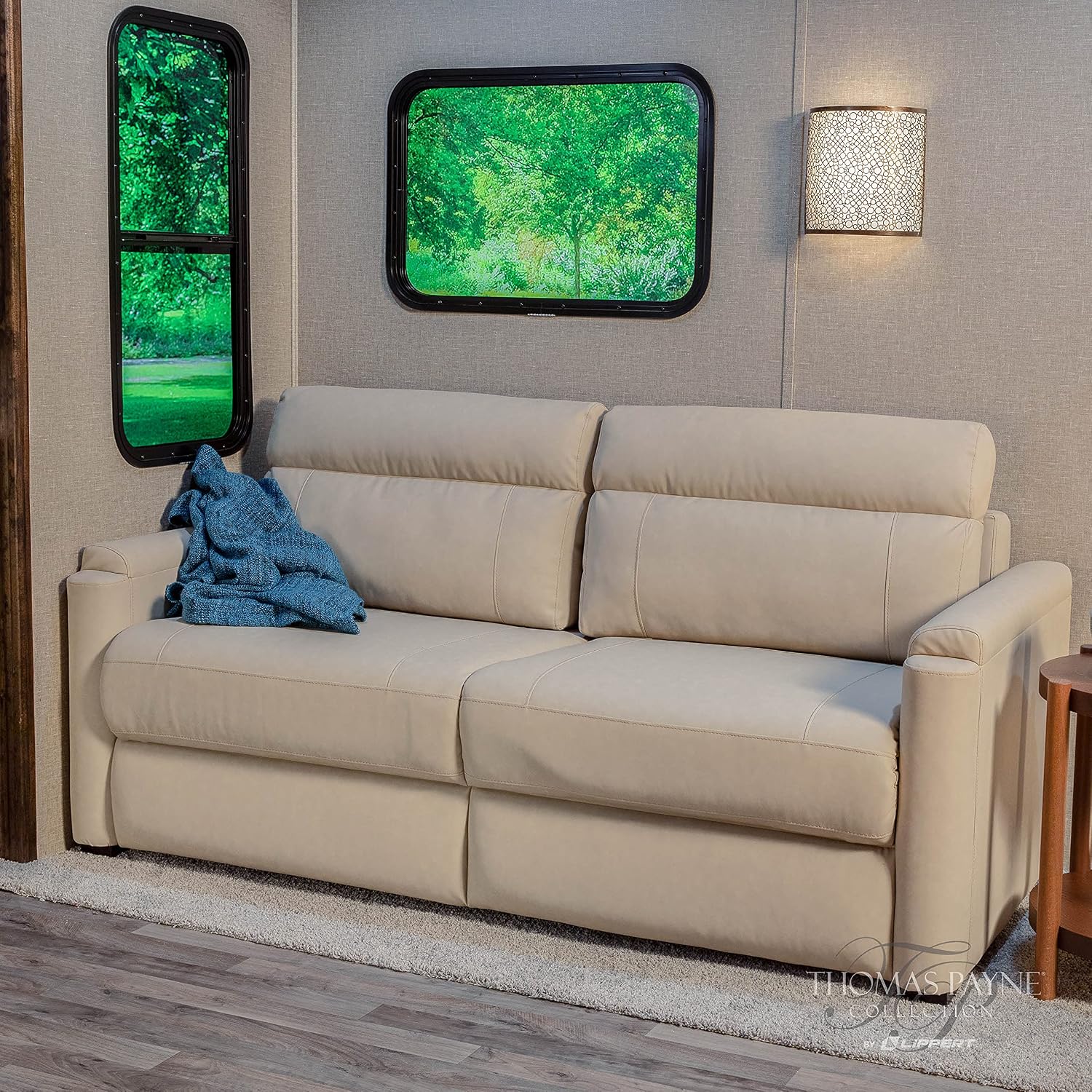Thomas Payne 72' Altoona RV Tri-Fold Sofa with PolyHyde Fabric, Couch-to-Bed Conversion, Removeable Back, Easy Installation for Travel Trailers, 5th Wheels and Motorhomes - 2020134969
