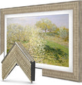 Gatsby Silver 50' Premiere Deco TV Frame - Compatible ONLY with Samsung The Frame TVs (Fits 2021-2026, LS03A, LS03B, LS03C, LS03D, LS03FA)