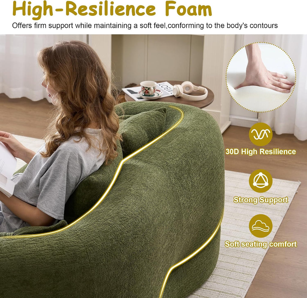 70' Convertible Sofa Bed, 2-in-1 Boneless Sleeper Sofa, Soft Chenille Folding Sofa Loveseat with 4 Pillows, Love Seat Small Couch for Small Spaces, Living Room, Bedroom, No Assembly