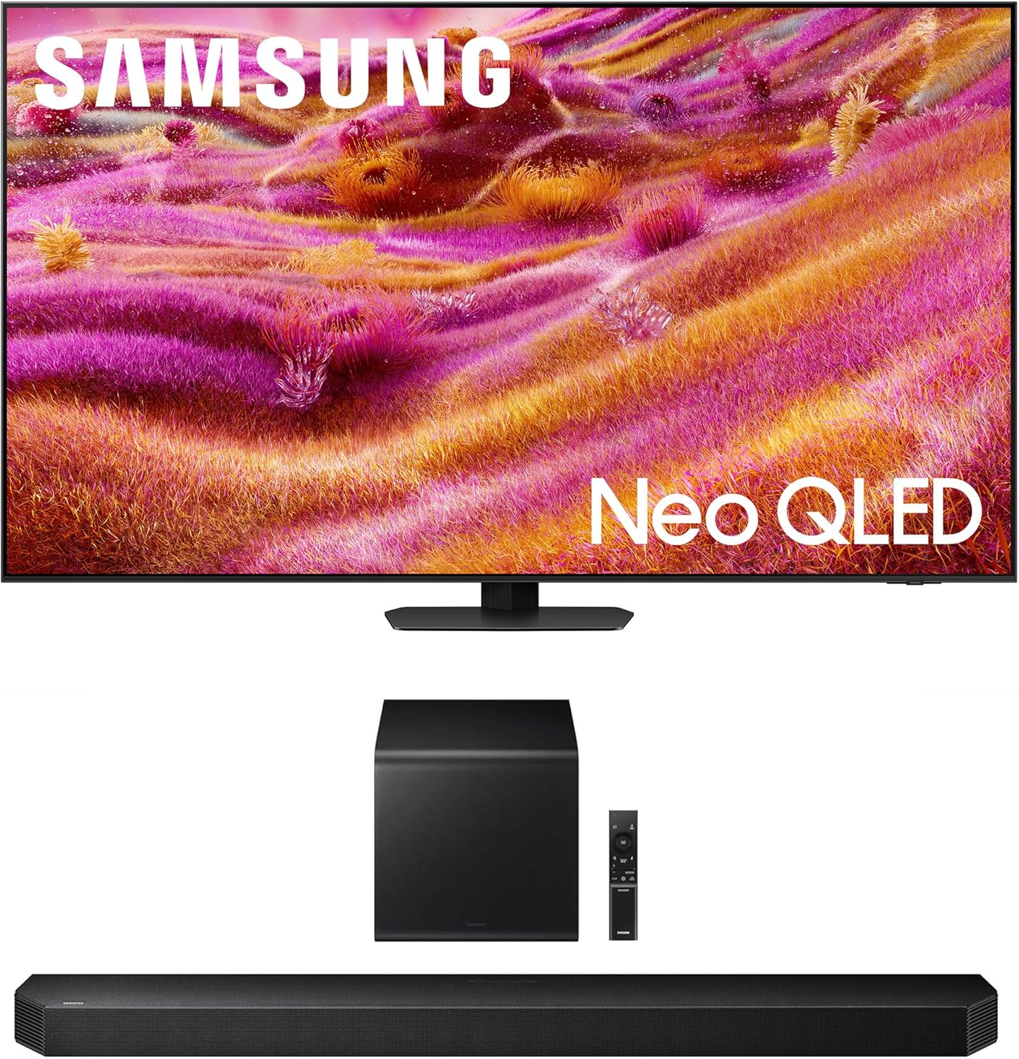 Samsung QN75QN90FAFXZA 75 Inch Neo QLED 4K QN90F Vision AI Smart TV with a HW-Q800F Q Series Soundbar 5.1.2 Ch Subwoofer (2025)