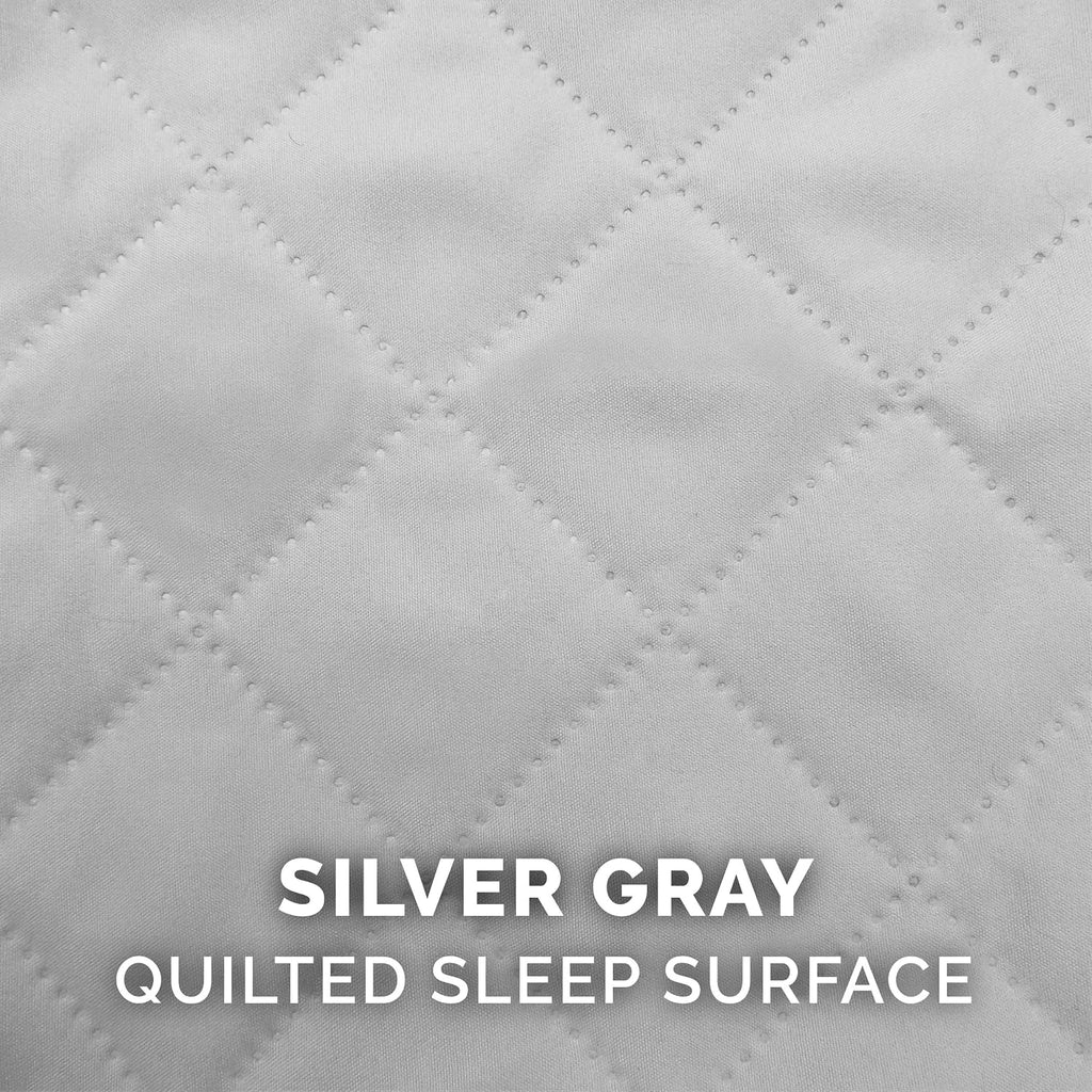 Furhaven Memory Foam Dog Bed for Large Dogs w/ Removable Bolsters & Washable Cover, For Dogs Up to 125 lbs - Quilted Sofa - Silver Gray, Jumbo Plus/XXL