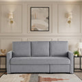 Serta® Marshall 83.9' King-Size Convertible Sectional Sofa, Reversible Design, Dream Coil® Comfort, Fingerguard® Pinch Point Protection, Woven Polyester Fabric, Light Gray