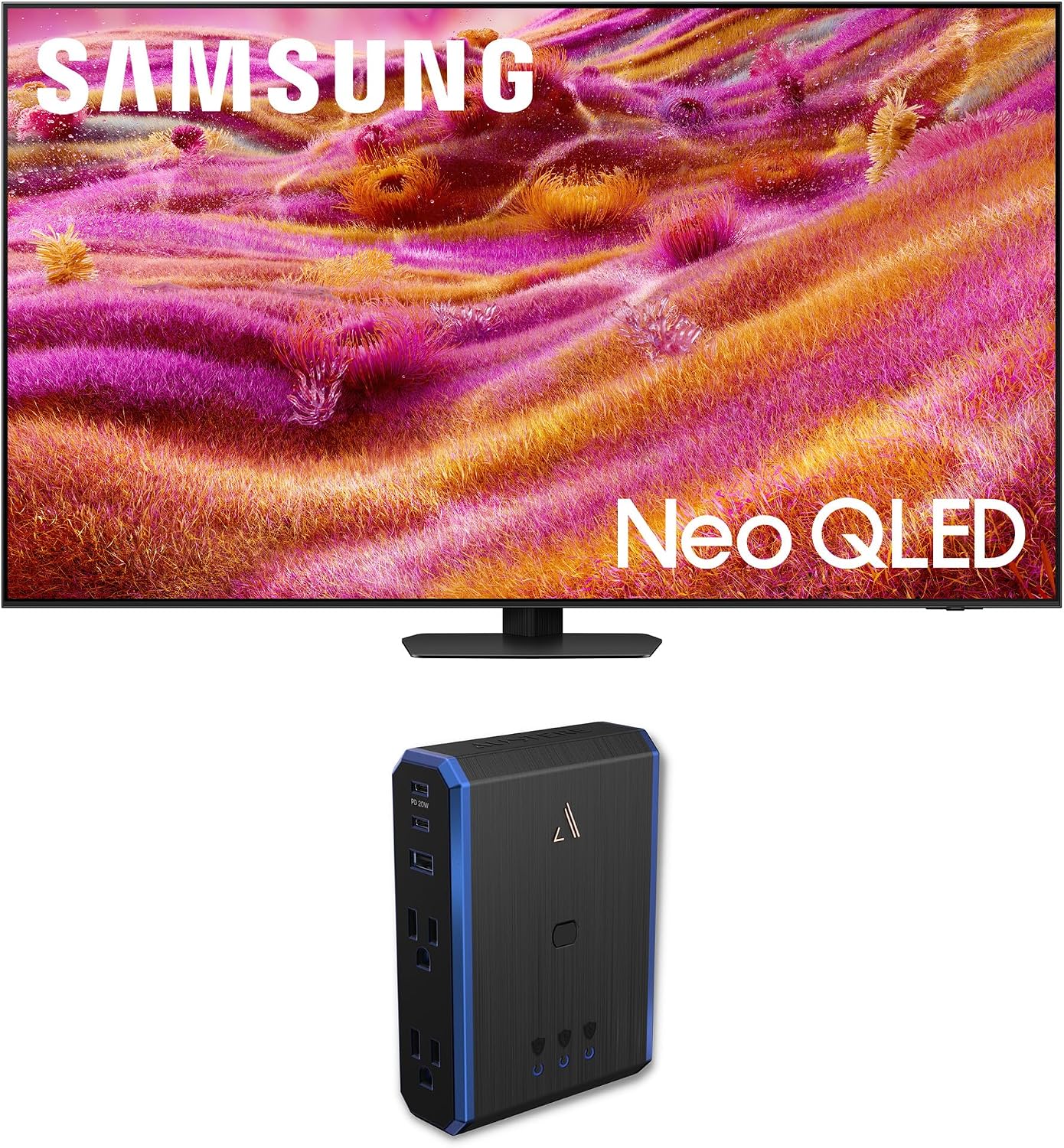 Samsung QN65QN90FAFXZA 65 Inch Neo QLED 4K QN90F Vision AI Smart TV with an Austere 5S-PS4-US1 4-Outlet Power (2025)