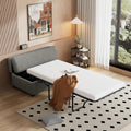 LUMISOL Folding Ottoman Sleeper Chair Bed with Mattress, Convertible Fold Out Sleeper Sofa Bed, Twin Size Chenille Couch and Ottoman Sofa for Living Room Bedroom Guest Room, Grey