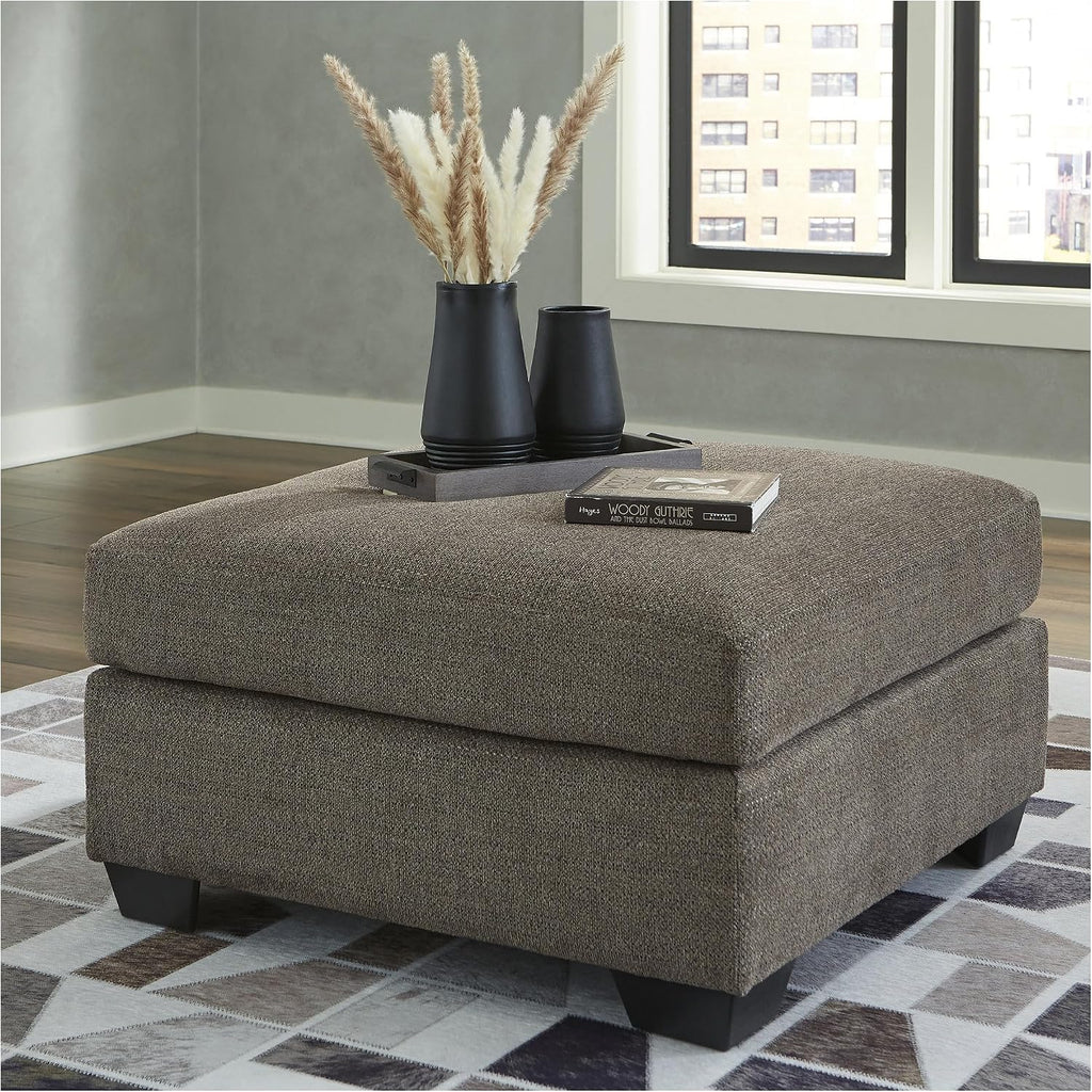 Signature Design by Ashley Mahoney Contemporary Oversized Accent Ottoman, Brown