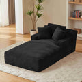 Tmsan Oversized Chaise Lounge Chair Indoor, 78.7' Extra Deep Boneless Corduroy Lounge Couch Bed with 2 Pillows, Single Seat Reading Chairs for Living Room,Bedroom,Apartment,No Assembly Required