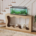 GarveeHome 63'' Farmhouse Console Table with Entryway, Couch Table Behind Sofa, Narrow Console Table, Hallway Stand,Industrial Hallway Accent Table for Living Room, Natural