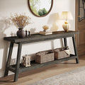 Tribesigns 70.86-Inch Console Table for Entyrway, Farmhouse 2-Tier Entry Entrance Table, Narrow Long Sofa Table Behind Couch, Dark Brown