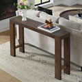 Alaterre Furniture Classic Solid Wood Console Table - 56 Inch Modern Farmhouse Entryway Table - Easy Assembly Living Room Furniture for Behind The Couch, Entryway, or Hallway (Brown)