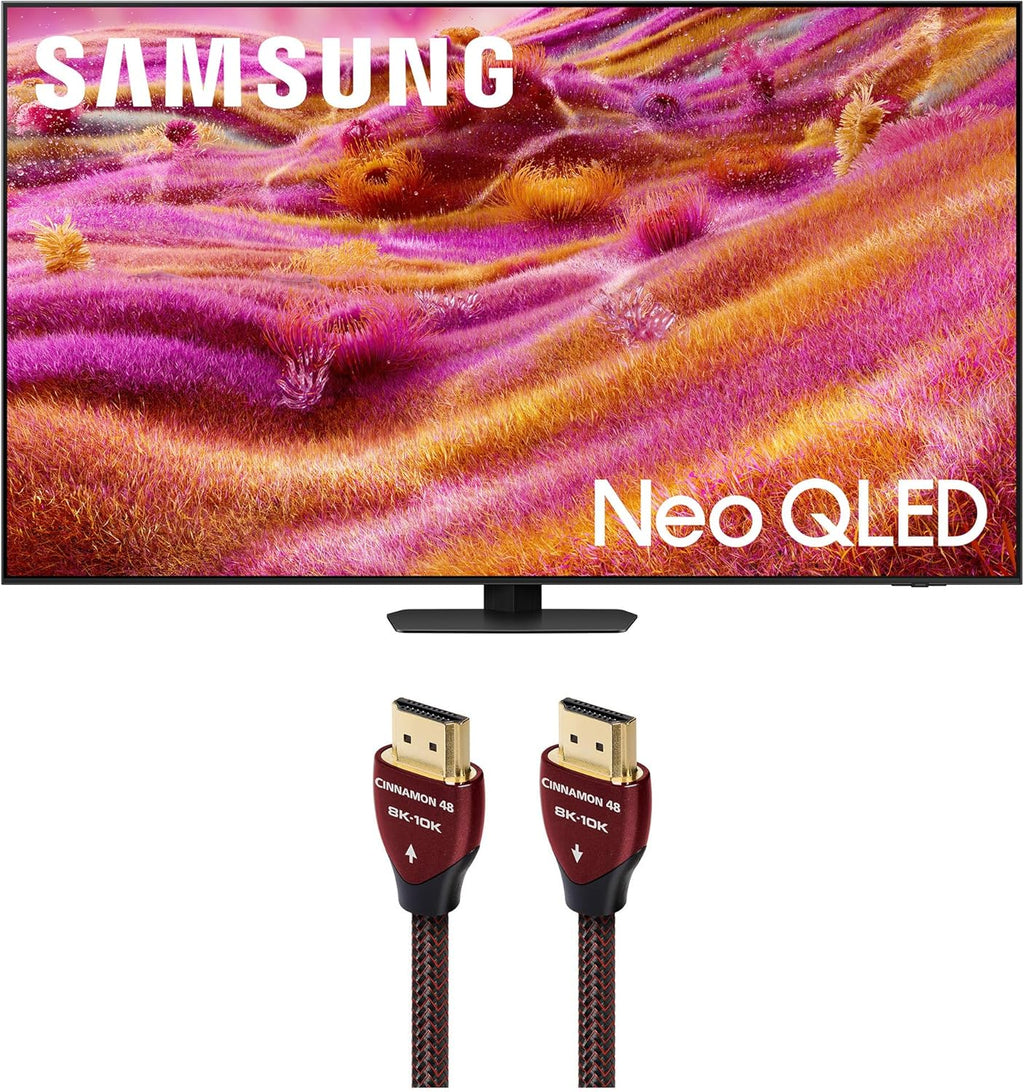 Samsung QN65QN90FAFXZA 65 Inch Neo QLED 4K QN90F Vision AI Smart TV with an AudioQuest Cinnamon 48 1.5M 8K-10K 48Gbps HDMI Digital Cable (2025)