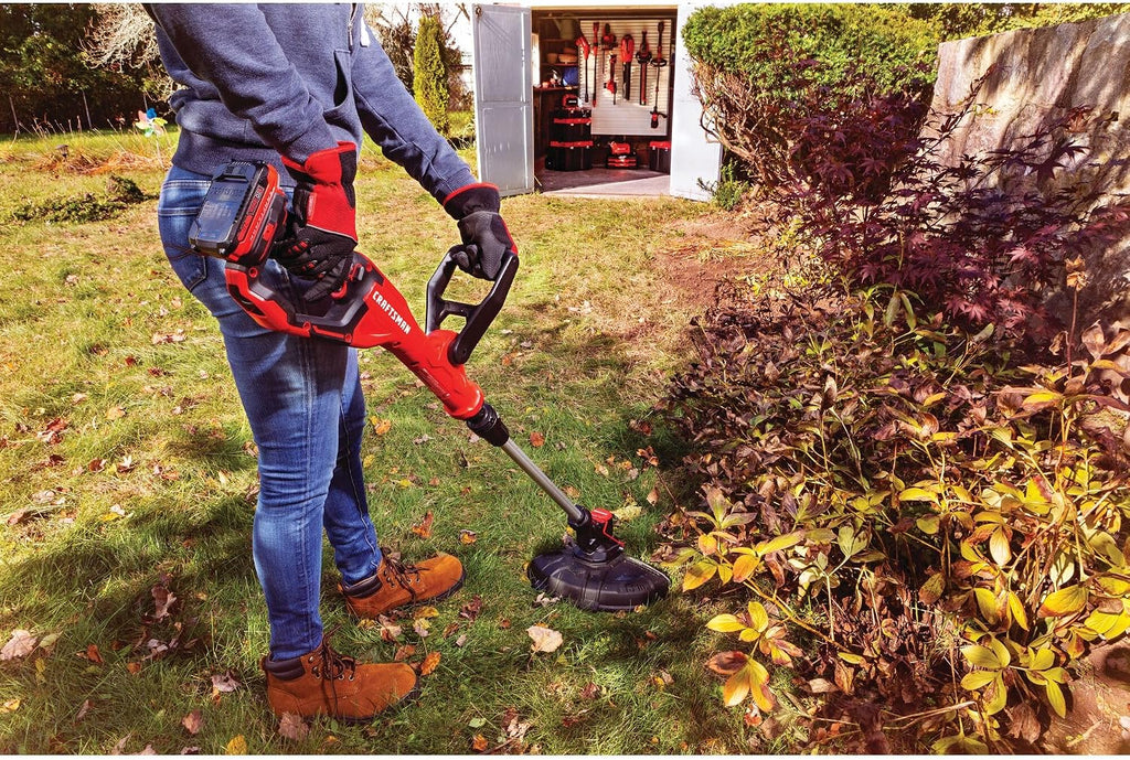 CRAFTSMAN V20 Weed Wacker Cordless String Trimmer and Edger, Weed Eater Includes 2.0 Ah Battery and Charger, Lightweight, Extended Runtime, 2 Speed (CMCST900D1)