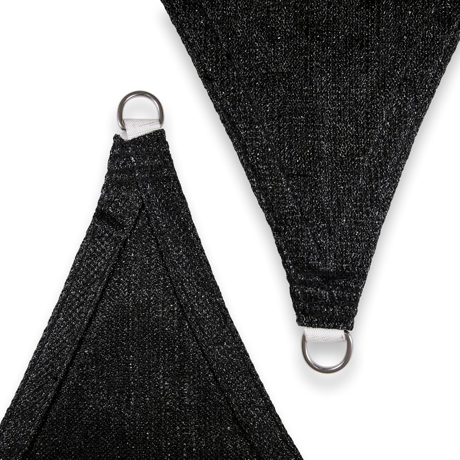 Amgo Custom Size 14' x 20' x 24.4' Black Triangle Sun Shade Sail UPF50+ AGTAPRT10, Order to Make Canopy Awning, 95% UV Blockage, Water & Air Permeable, Commercial Standard (We Customize)