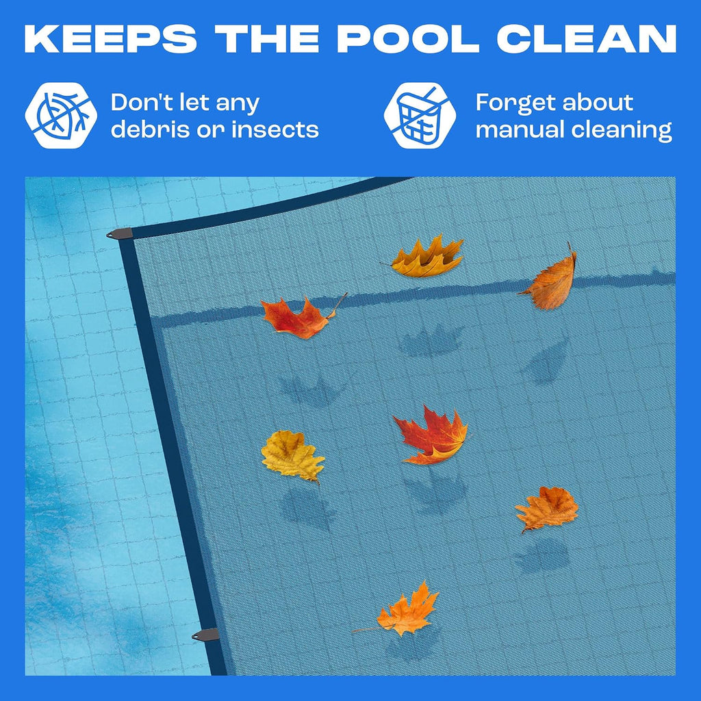 Yankee Pool Leaf Net Cover for Oval Pool 21x41 Ft.- Heavy-Duty 0.15' Above-Ground Leaf Net | Swimming Pool Net to Protect from Leaves, Debris, and Clogging