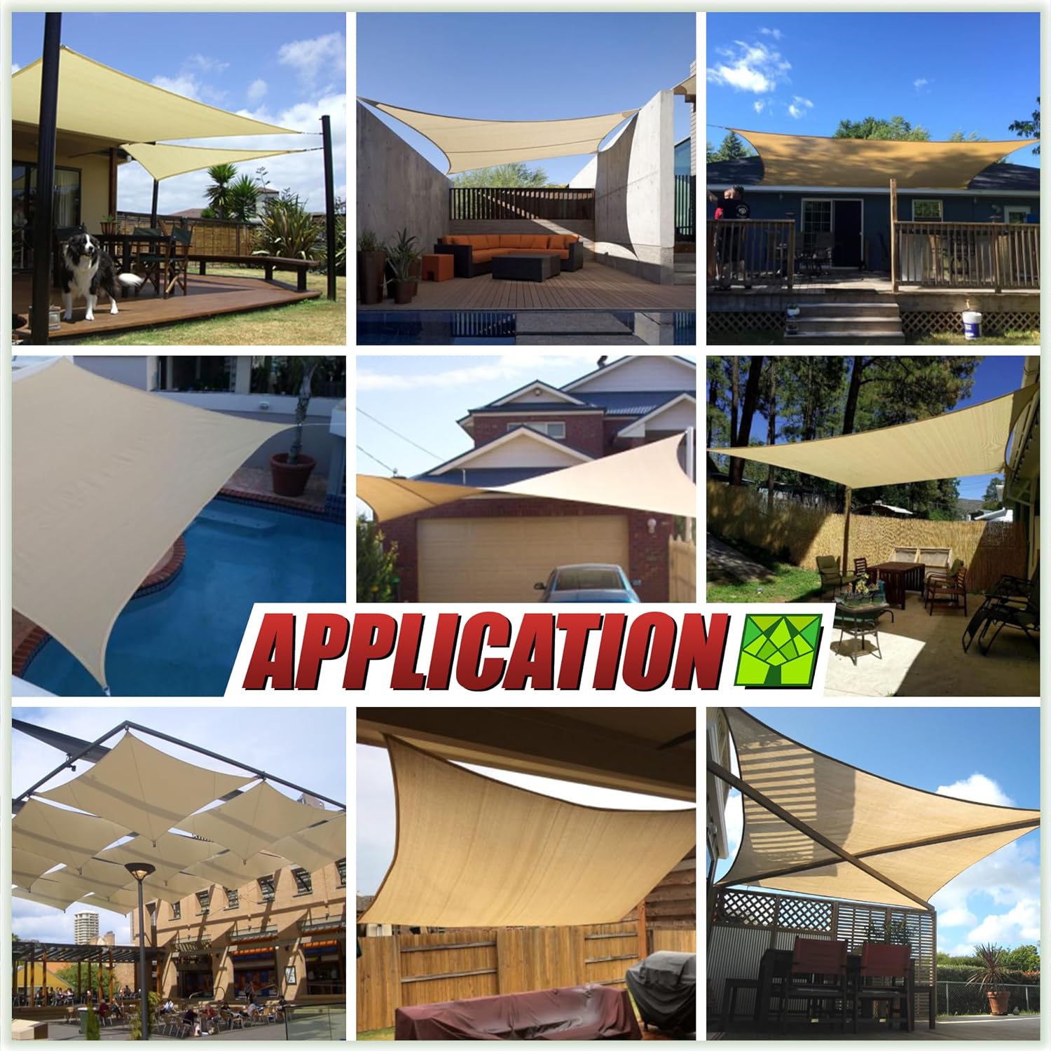 Colourtree CTAPR1220 Custom Size 8' x 19' Grey Sun Shade Sail Canopy UV Block UPF50  Rectangle - Commercial Standard Heavy Duty - 190 GSM - 3 Years Warranty
