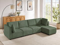 123.6' L Shaped Modular Sectional Sofa with Ottomans, Corduroy Sectional Sofa with Chaise, 5 Seater Convertible Modular Sofa Free Combination Couch for Living Room Apartments