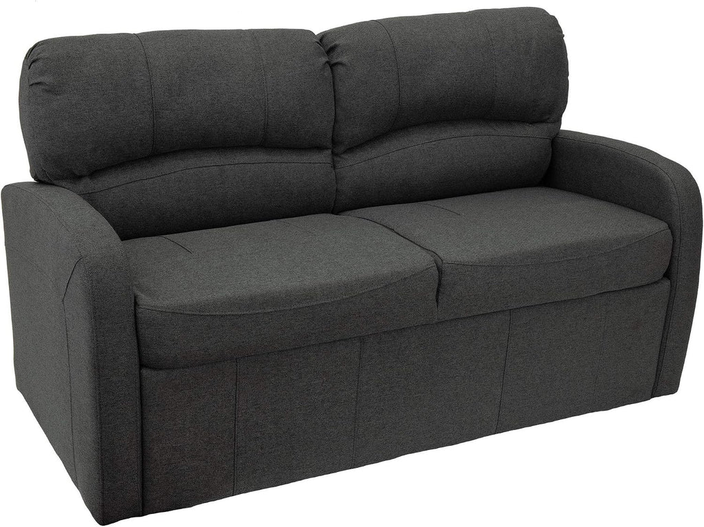 RecPro 60' RV Jack Knife Sofa with Arms | RV Sleeper Sofa | Camper Couch | Slideout Living Room Furniture | Cloth (Fossil)