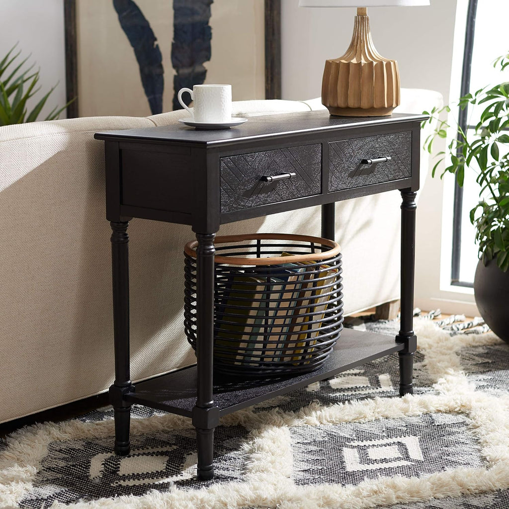 Safavieh Home Collection Peyton Black 2-Drawer Console Table CNS5704B