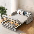 Pull-Out Sofa Bed - Versatile Futon Sleeper Couch for Living Room and Small Spaces(34.25'' D x 59.84'' W x 37.4'' H)- Gray/White RV Lounge (61.61' Gray)