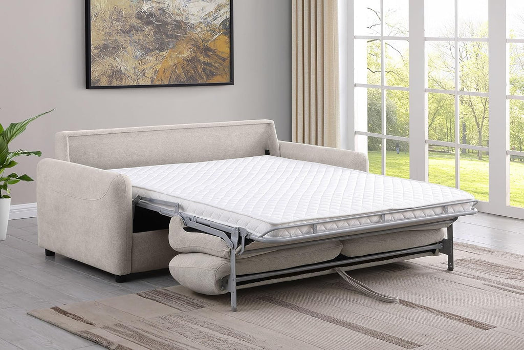 Coaster Home Furnishings - Rylie - Upholstered Sleeper Sofa with Queen Mattress and 5-Inch Memory Foam Layer - Transitional - Living Room - Beige - 360027