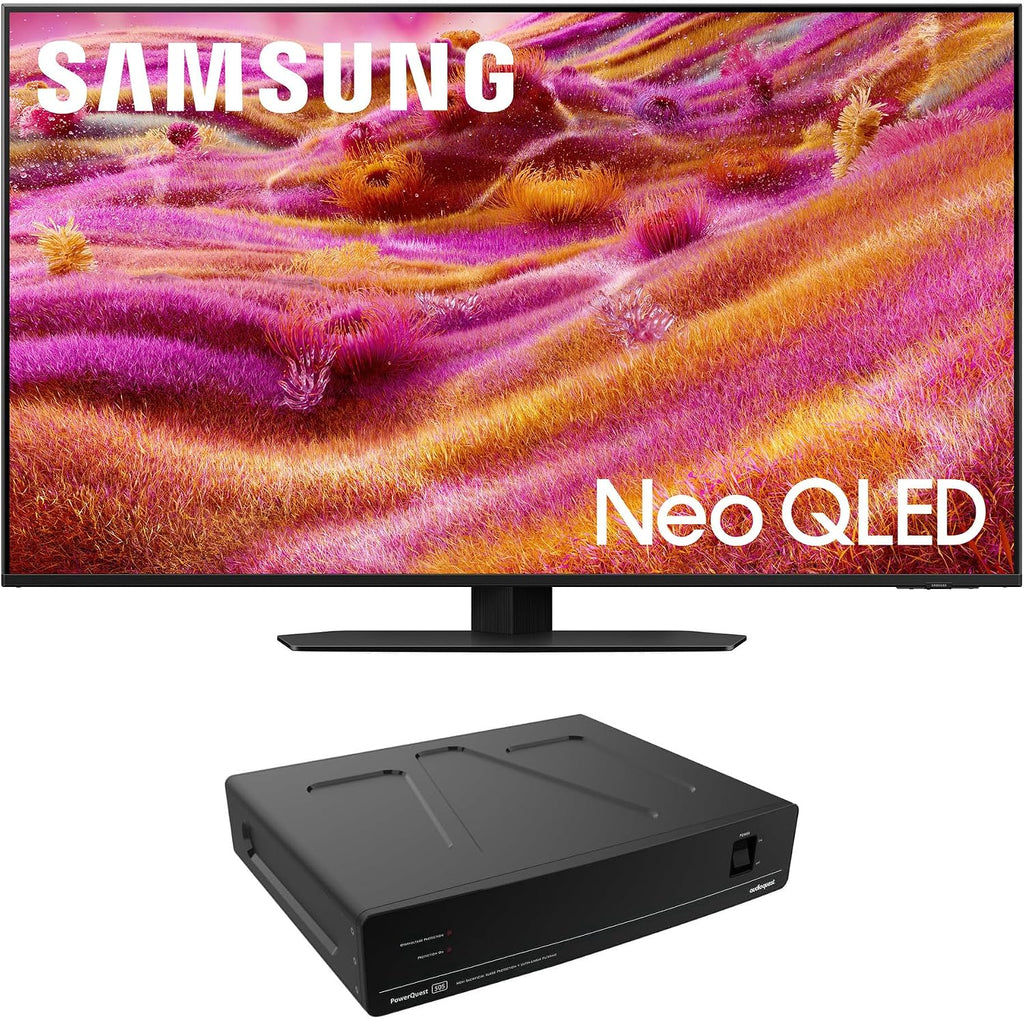 Samsung QN43QN90FAFXZA 43 Inch Neo QLED 4K QN90F Vision AI Smart TV with an AudioQuest PQ505NA PowerQuest 505 12 Outlet Surge Protector (2025)