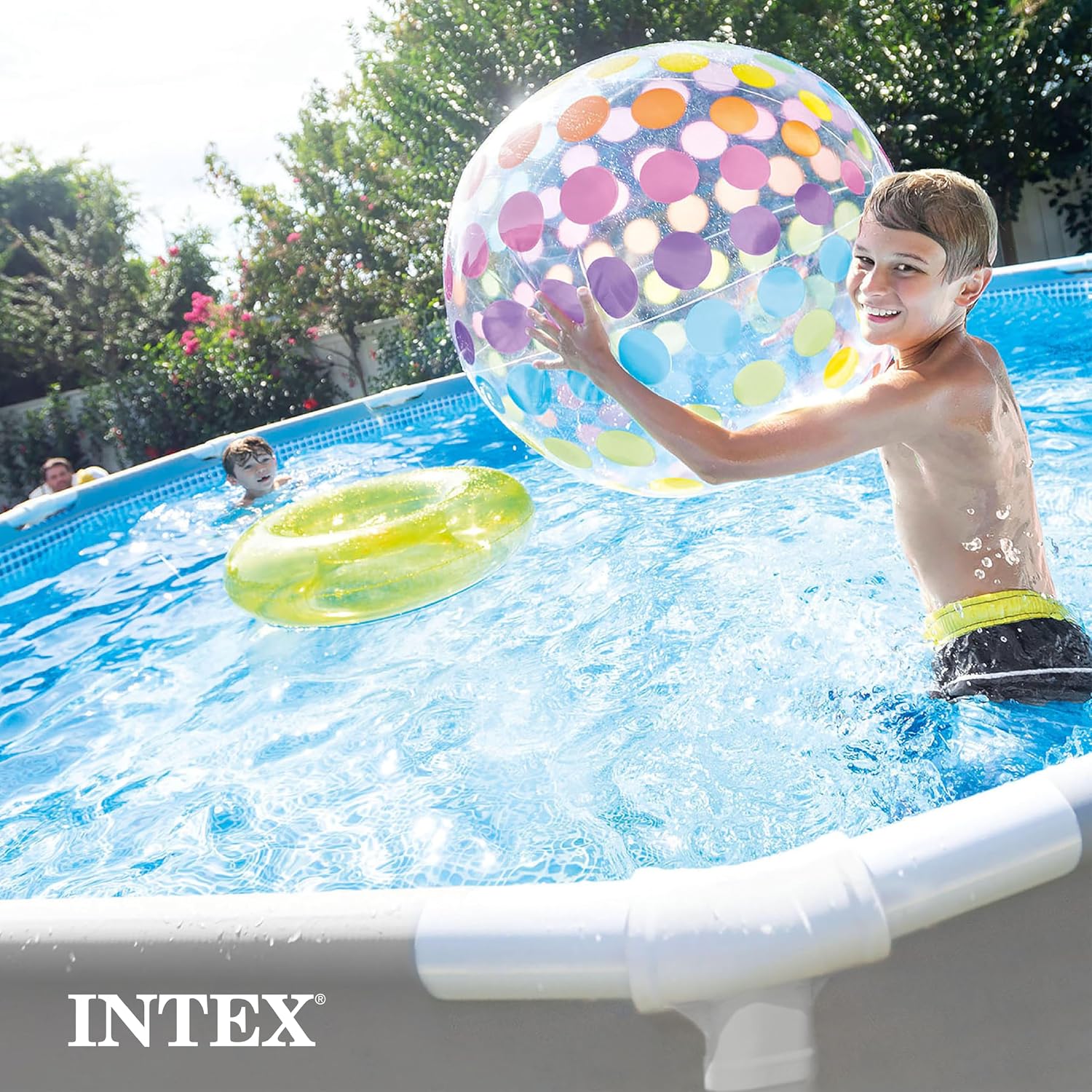 Intex 12 Foot x 30 Inch Prism Steel Frame Above Ground Pool with 3 Ply Liner and Type A and C Pool Filter Pump Cartridge Replacement