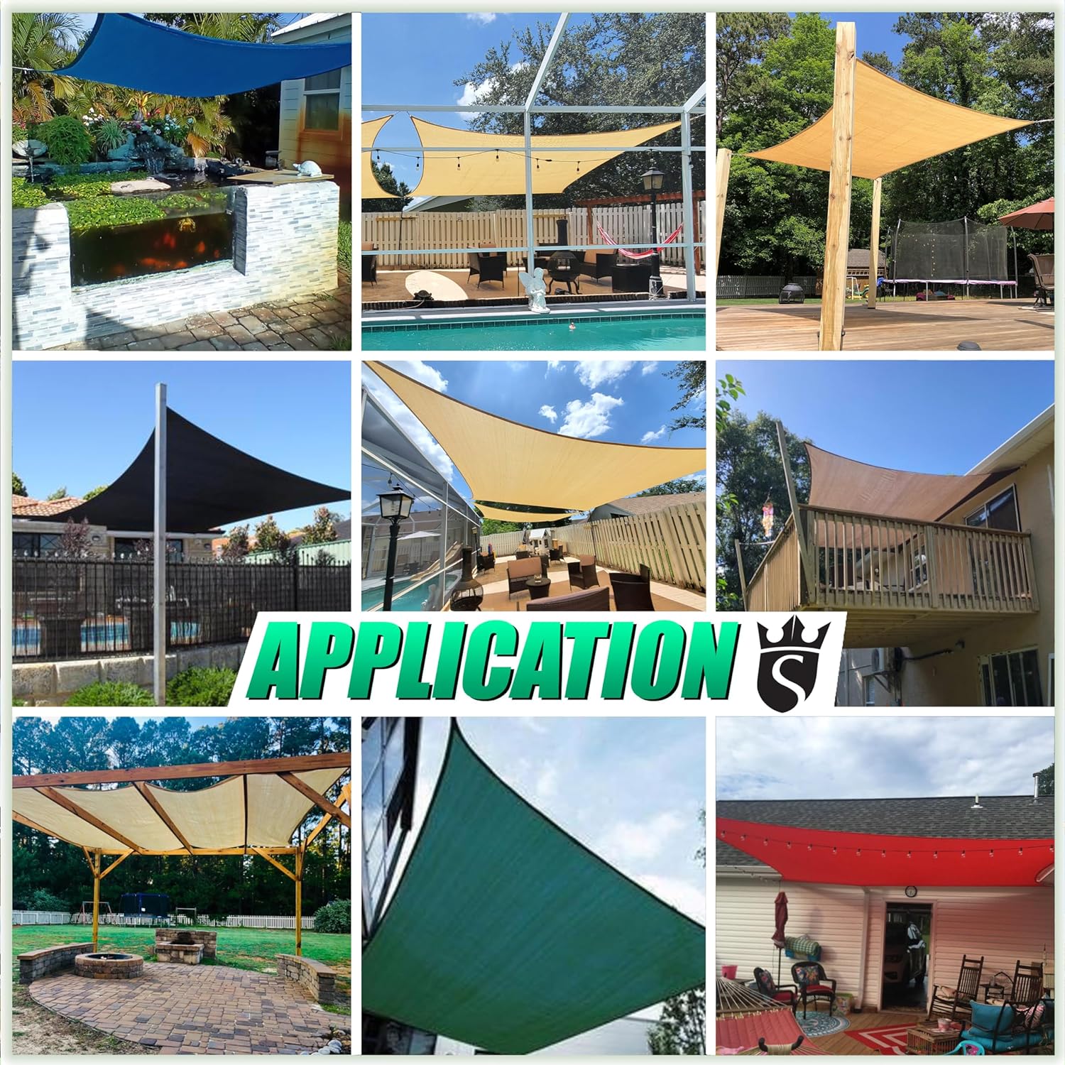 Royal Shade 14' x 20' Grey Rectangle Square Sun Shade Sail Order to Make RSTAPS12 Canopy, UPF50+ 95% UV Blockage, 200GSM Commercial Standard Heavy Duty, 3 Years Warranty (We Make Custom Size)