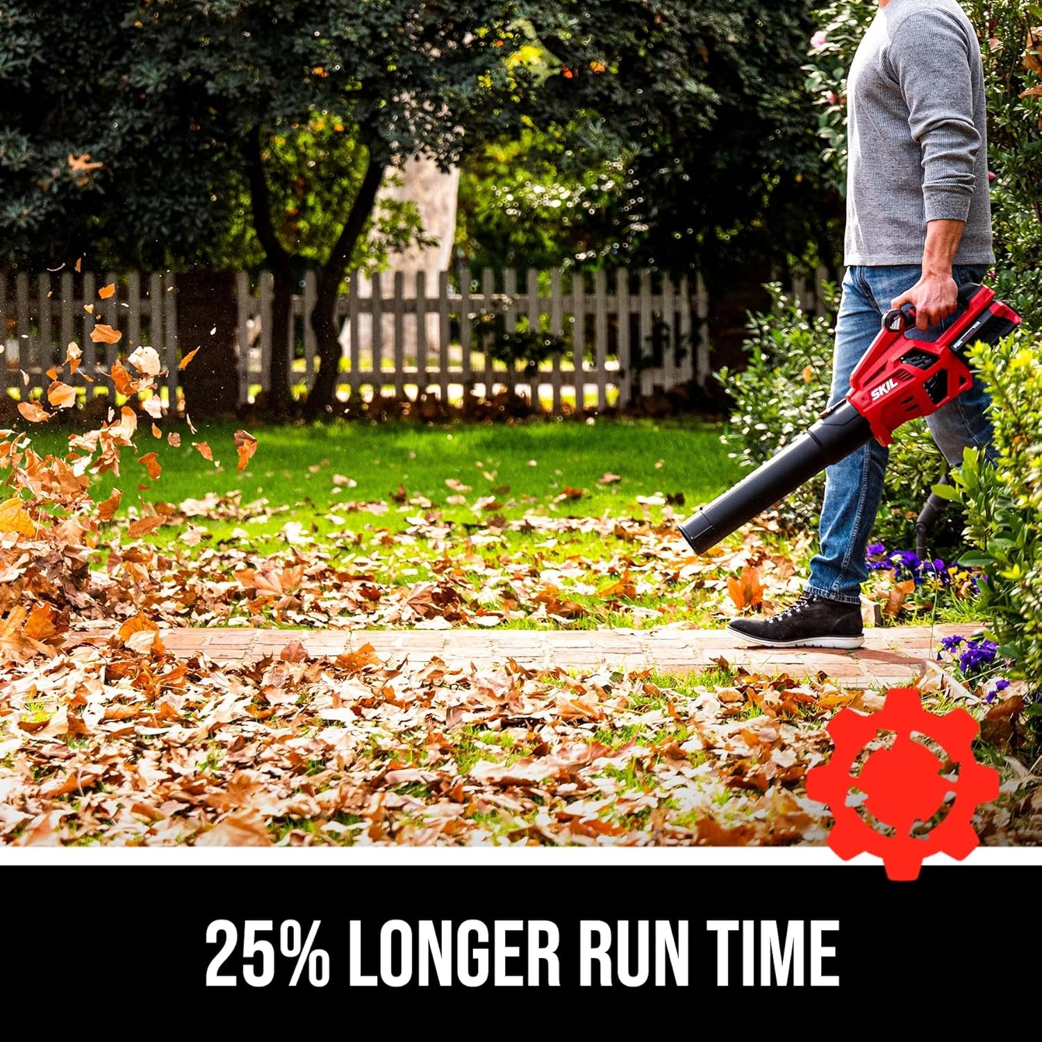 SKIL PWR CORE 40 Brushless 40V 14-Inch String Trimmer and Leaf Blower Combo Kit, Includes 2.5Ah Battery and Charger -CB7478C-11
