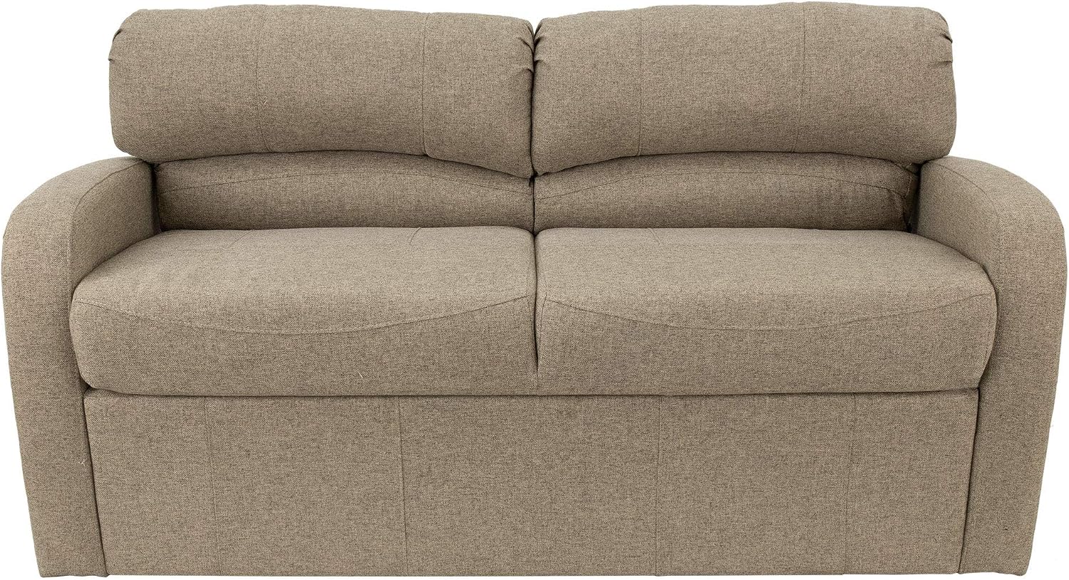RecPro 60' RV Jack Knife Sofa w/Arms | RV Sleeper Sofa | RV Couch | RV Living Room (Slideout) Furniture | Camper Furniture | Cloth (Oatmeal)