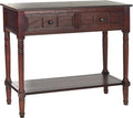 SAFAVIEH Home Collection - Samantha Entryway Console Table, Dark Cherry 2-Drawer Storage Sofa Table (AMH5710D)