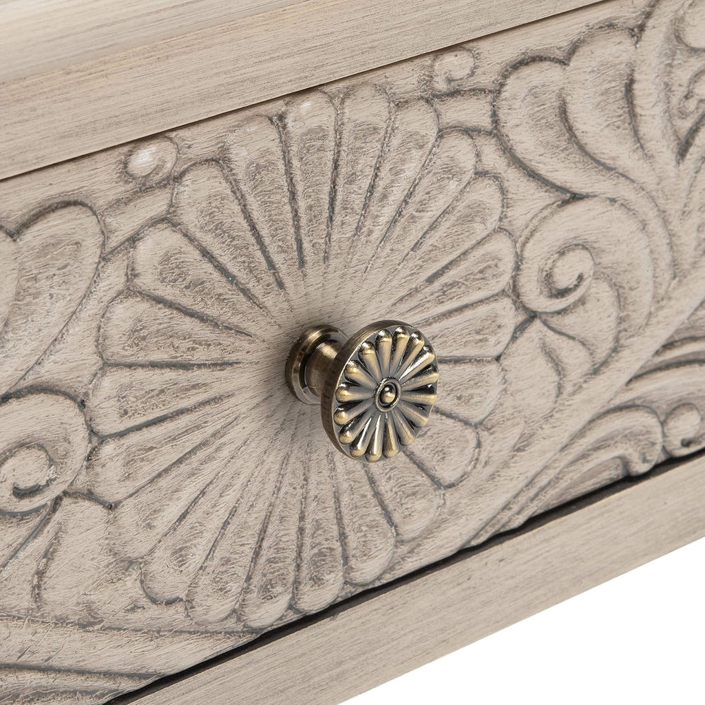 SAFAVIEH Home Collection Josie Greige 2-Drawer Console Table