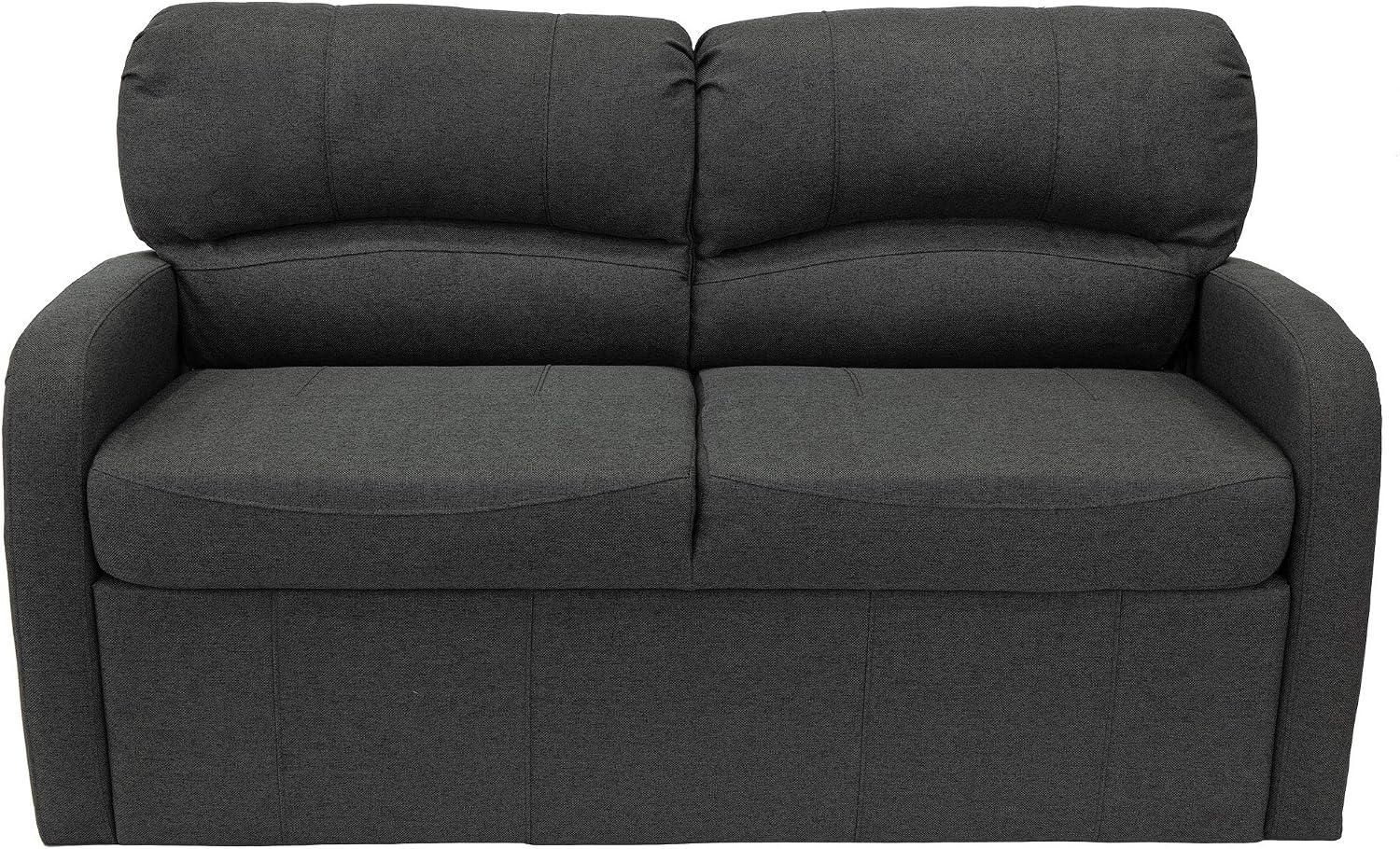 RecPro 60' RV Jack Knife Sofa with Arms | RV Sleeper Sofa | Camper Couch | Slideout Living Room Furniture | Cloth (Fossil)