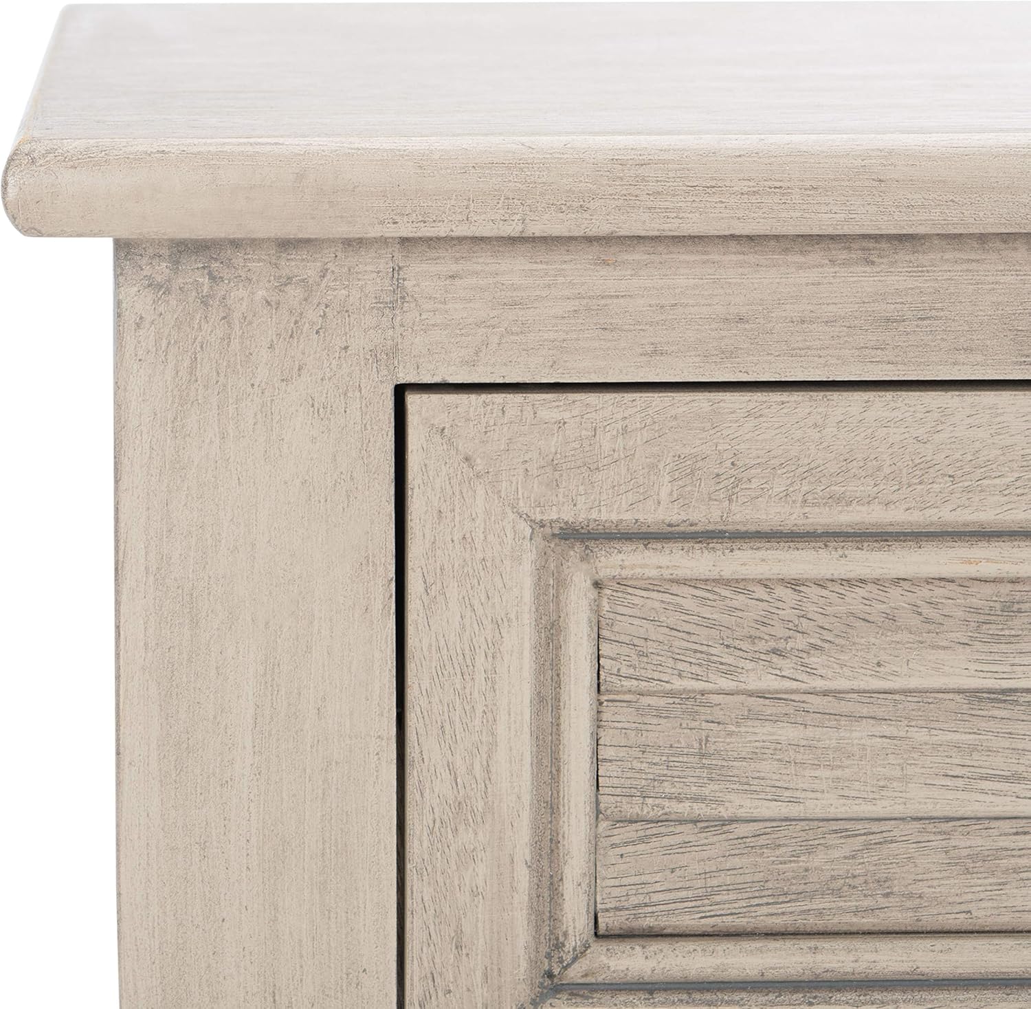 SAFAVIEH Home Collection – Tate Greige 2-Drawer Console Table with Shelf, Turned Leg Farmhouse Accent Console for Entryway or Living Room (CNS5720D)