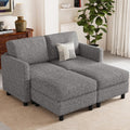 Belffin 58.3' Modular Sectional Sofa 4 Seats Sleeper Sofa Washable Sectional Couches for Living Room Comfy Couches with Storage Seat Couch Sofas with Chaise,Grey