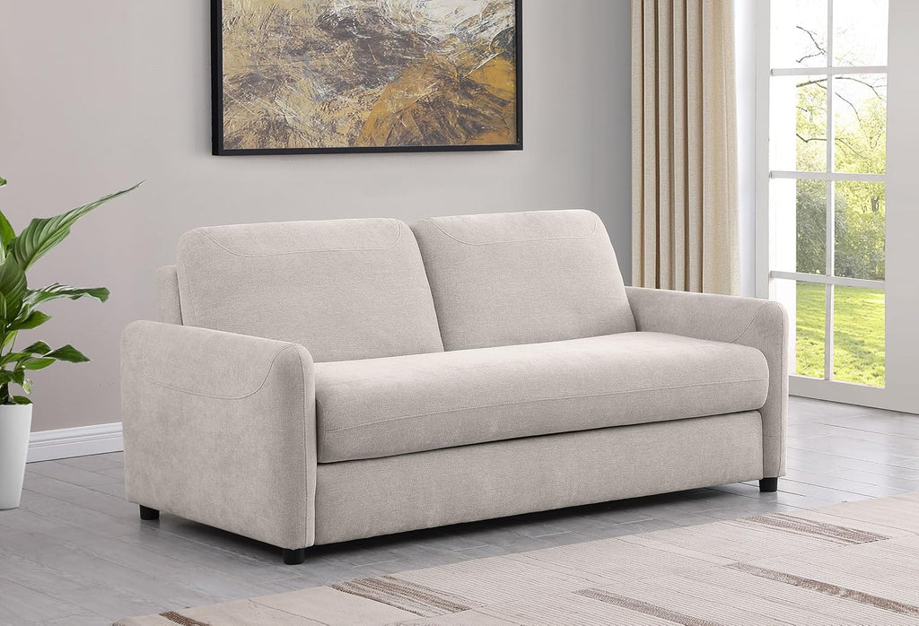 Coaster Home Furnishings - Rylie - Upholstered Sleeper Sofa with Queen Mattress and 5-Inch Memory Foam Layer - Transitional - Living Room - Beige - 360027