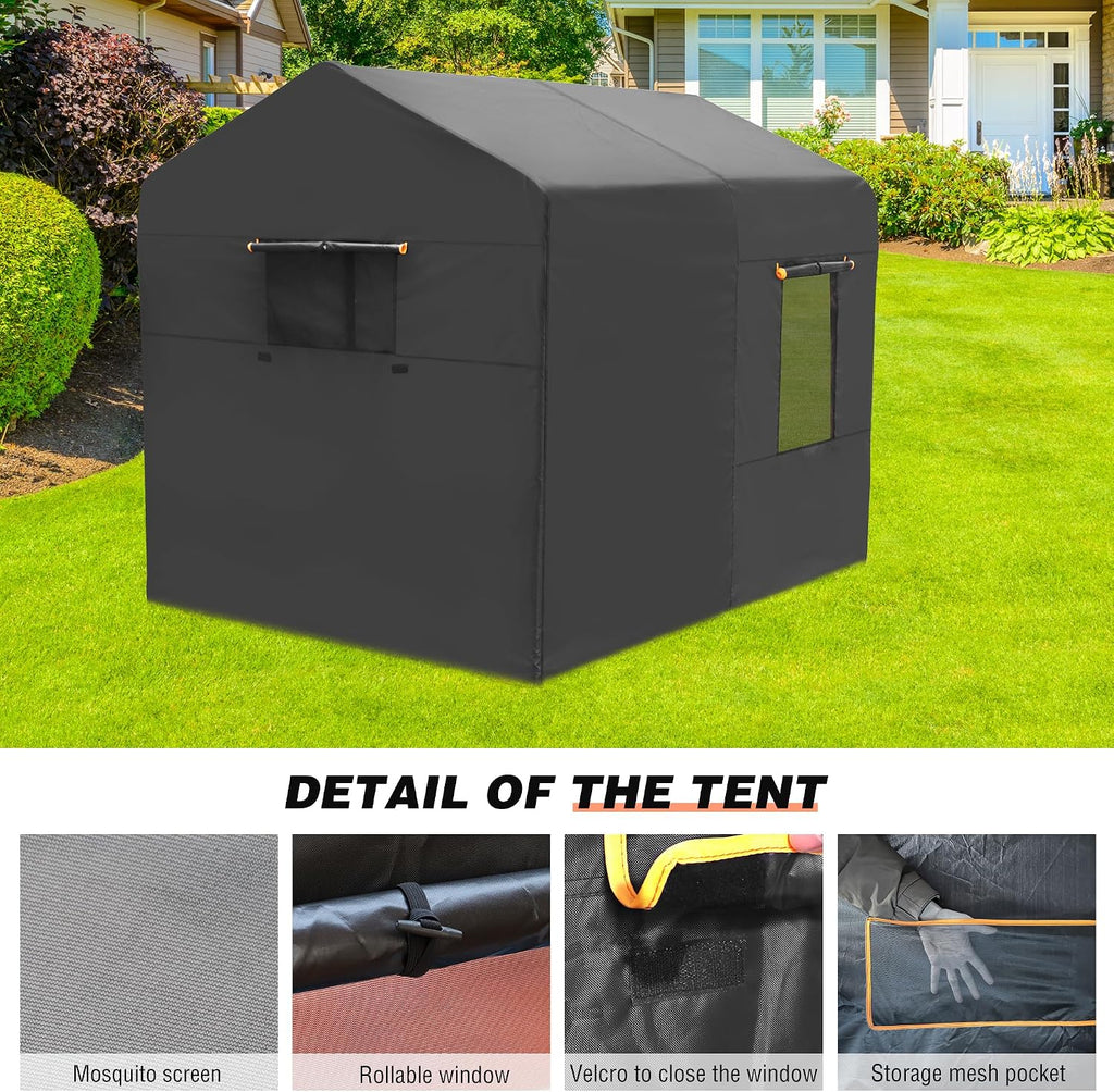 Bike Storage Shed Tent,Outdoor Portable Bicycle Storage with 420D Oxford Fabric PU3000 Waterproof for 2-4 Bikes, Bike Cover Shelter for Motorcycle,Garden Tool etc, Bike Tent/Bike Shed